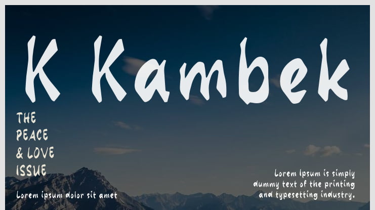 K Kambek Font