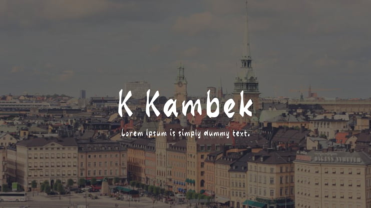 K Kambek Font