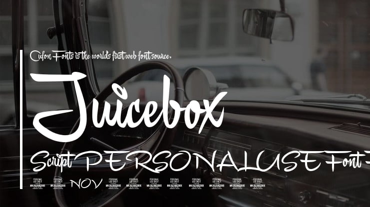 Juicebox Script PERSONAL USE Font