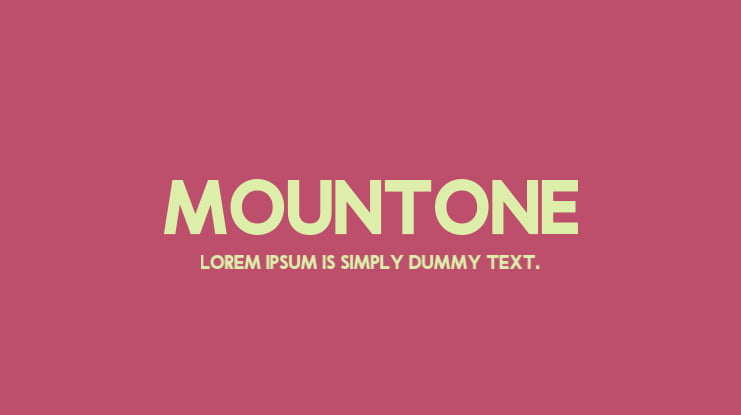 Mountone Font