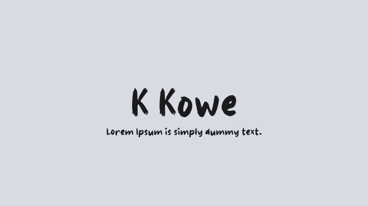 K Kowe Font