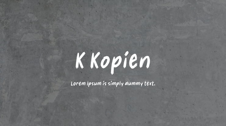 K Kopien Font