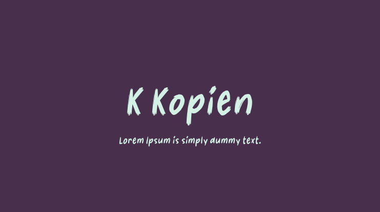 K Kopien Font