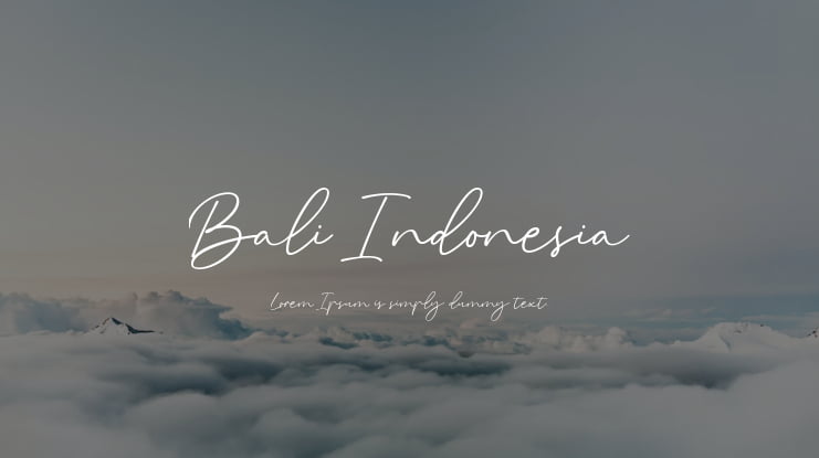 Bali Indonesia Font