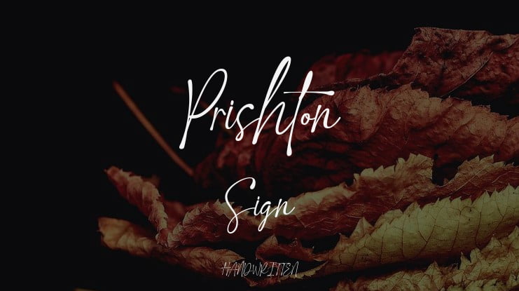 Prishton Sign Font