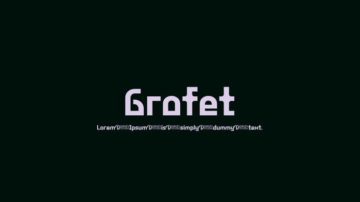 Grofet Font