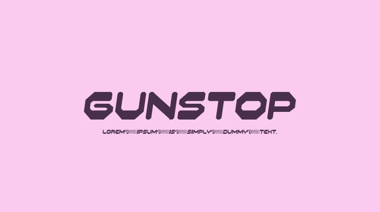Gunstop Font