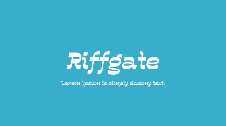Riffgate Font