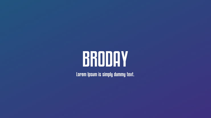 BRODAY Font