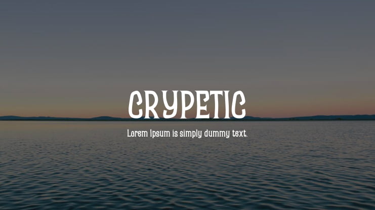 CRYPETIC Font
