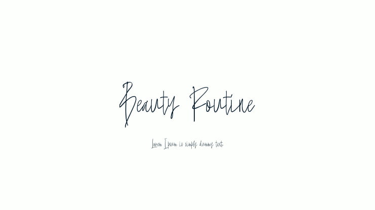 Beauty Routine Font