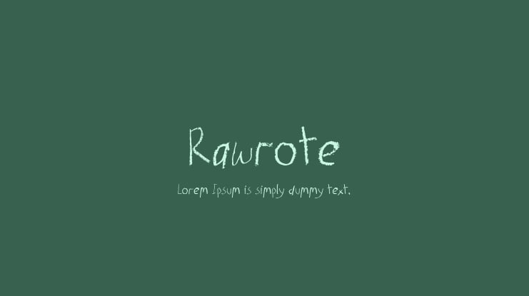 Rawrote Font