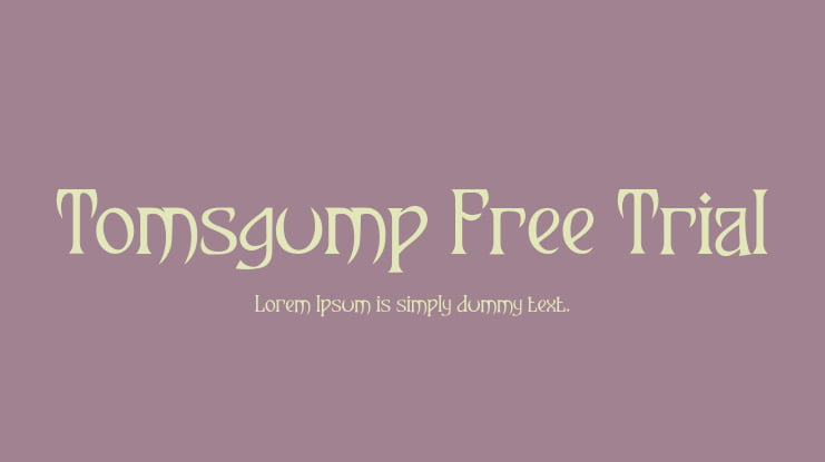 Tomsgump Free Trial Font