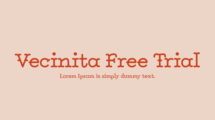 Vecinita Free Trial Font