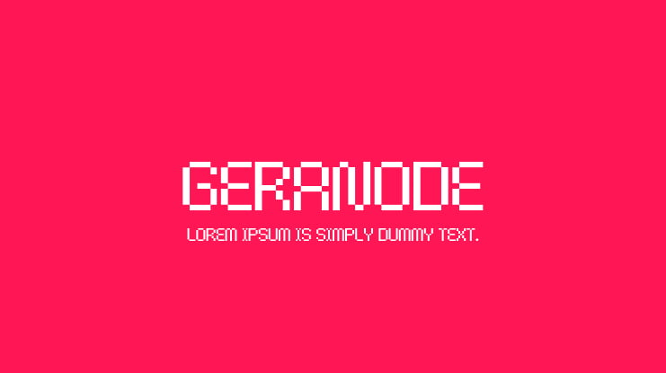 Geranode Font