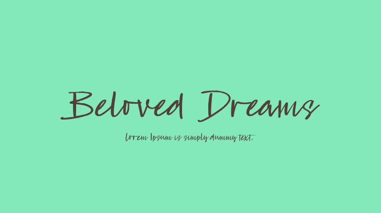Beloved Dreams Font