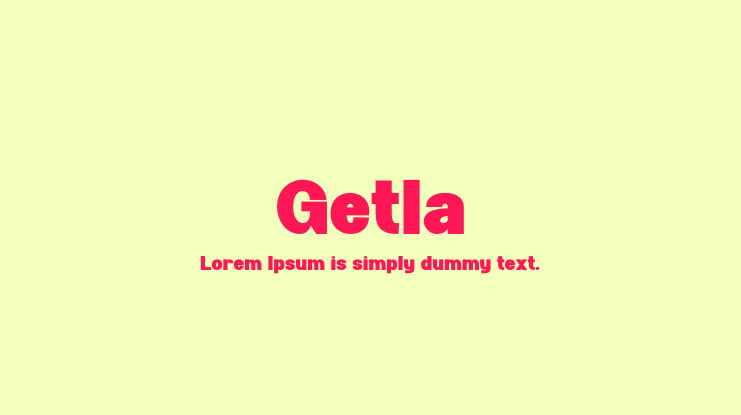 Getla Font