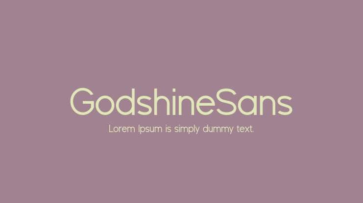 GodshineSans Font