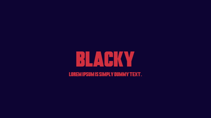 Blacky Font