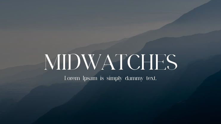 MIDWATCHES Font