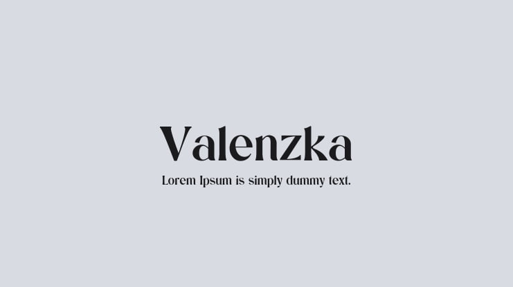 Valenzka Font