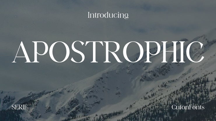 APOSTROPHIC Font