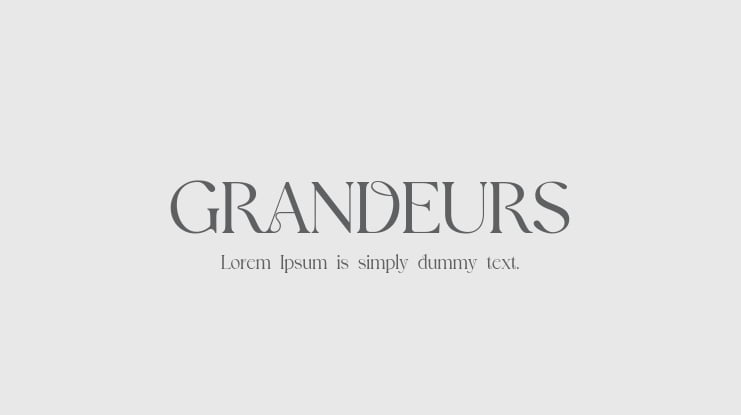 GRANDEURS Font