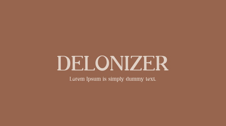 DELONIZER Font