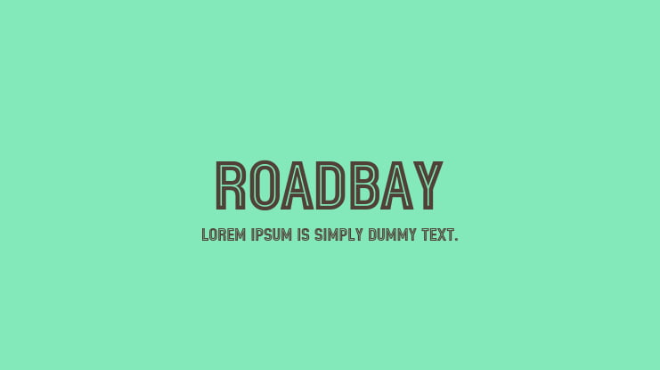 Roadbay Font
