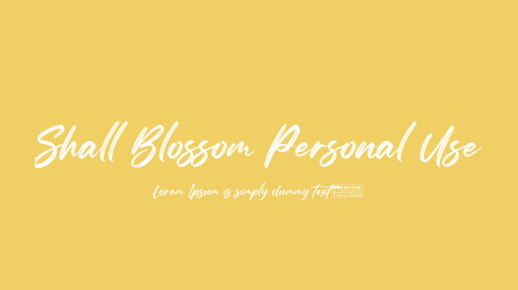 Shall Blossom Personal Use Font
