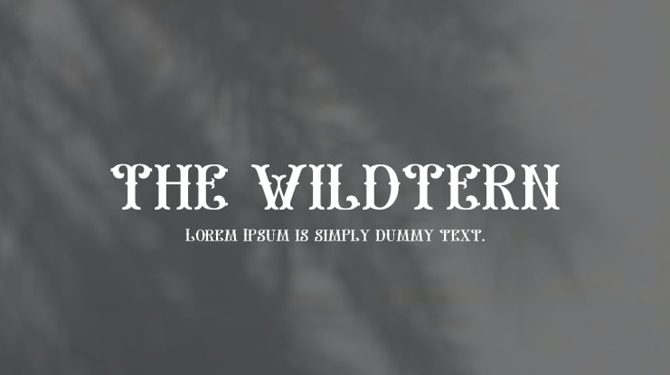 the wildtern Font