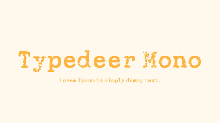 Typedeer Mono Font