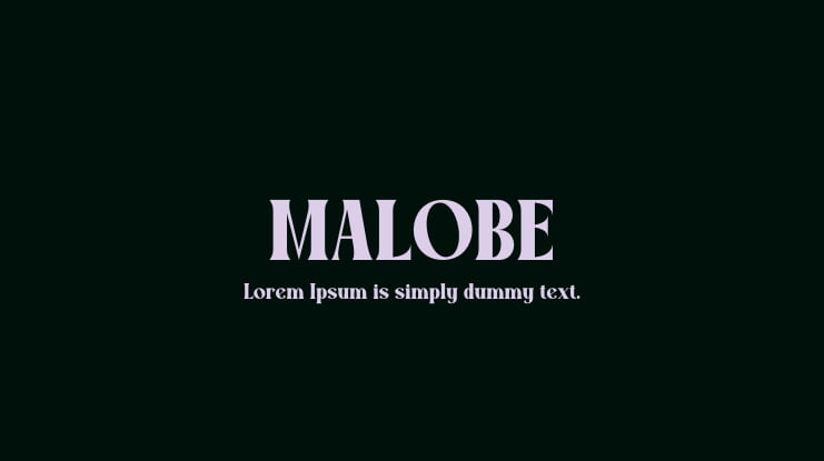 MALOBE Font