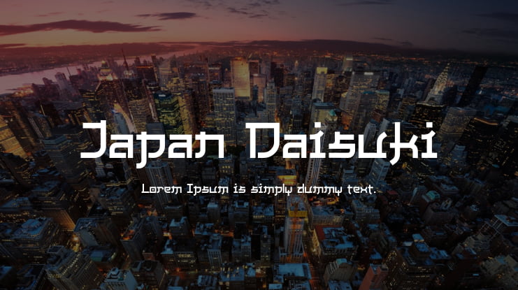 Japan Daisuki Font