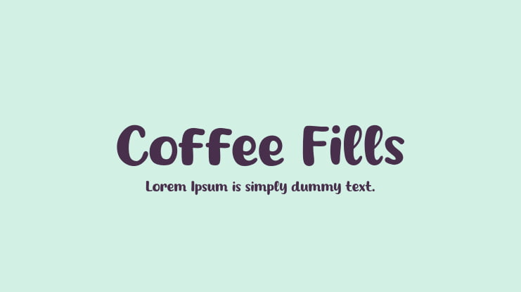 Coffee Fills Font