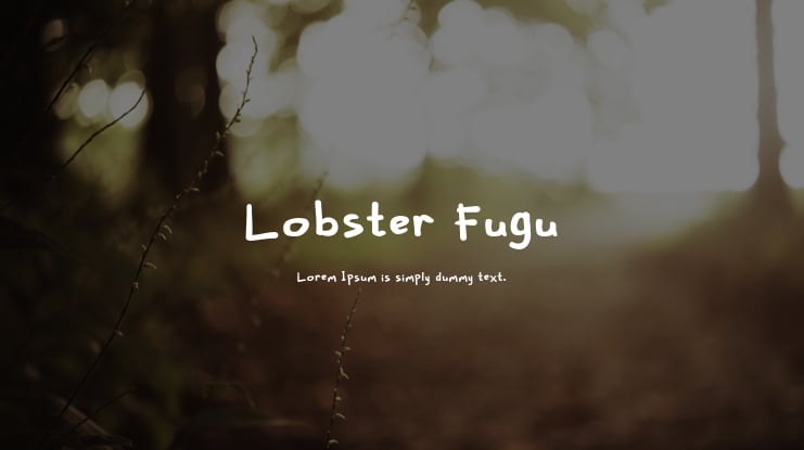 Lobster Fugu Font