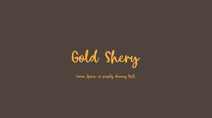 Gold Shery Font