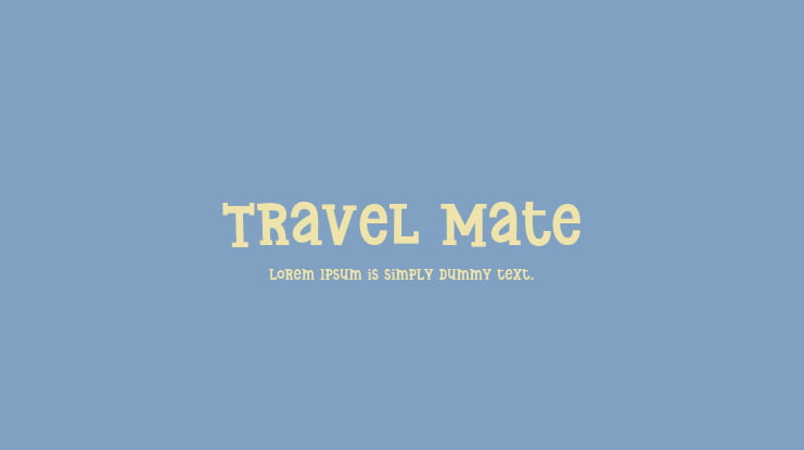 Travel Mate Font