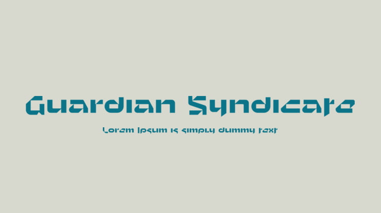 Guardian Syndicate Font