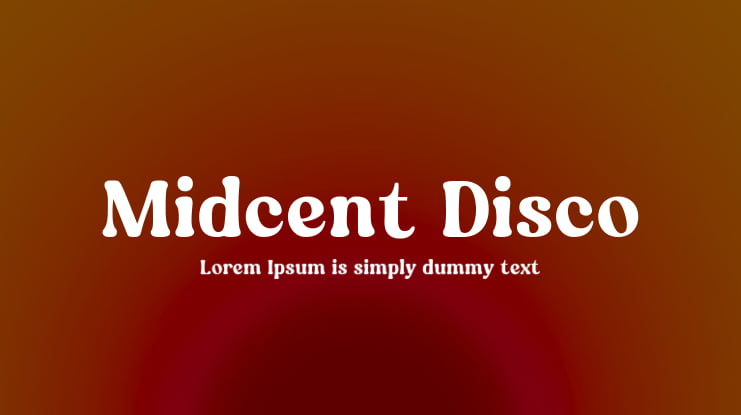 Midcent Disco Font
