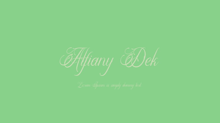 Alfiany Dek Font
