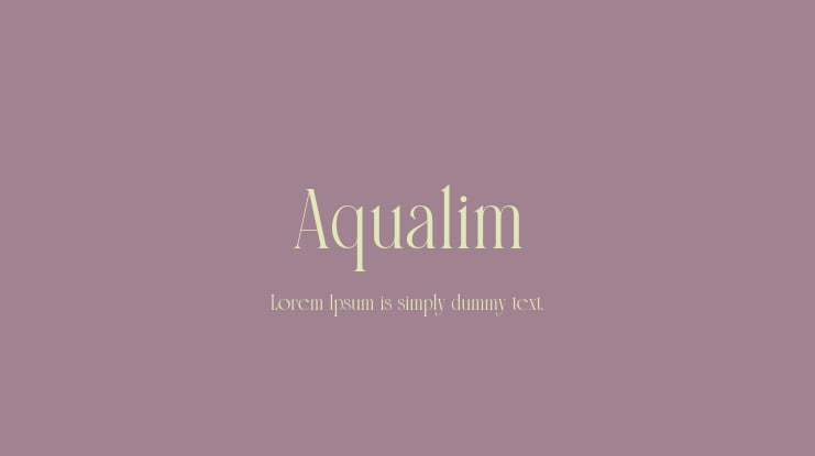 Aqualim Font Family