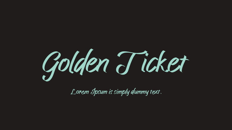 Golden Ticket Font