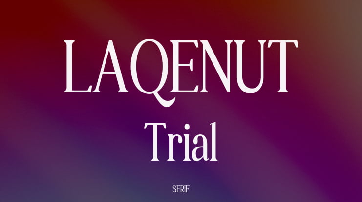 LAQENUT Trial Font