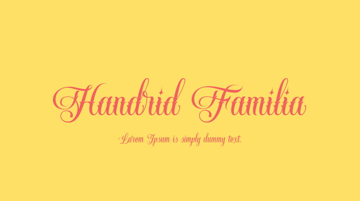 Handrid Familia Font