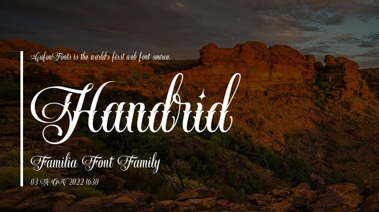 Handrid Familia Font