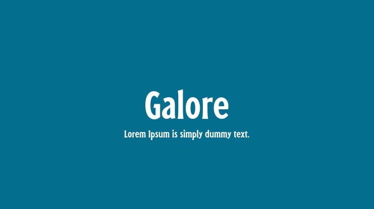 Galore Font