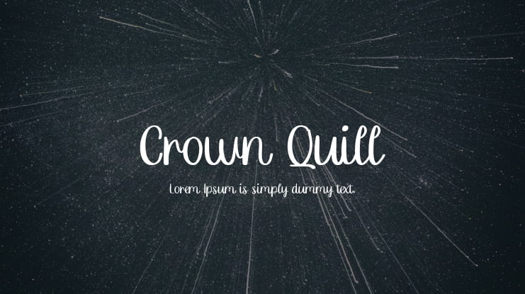 Crown Quill Font