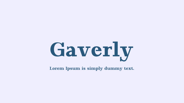 Gaverly Font