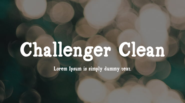 Challenger Clean Font